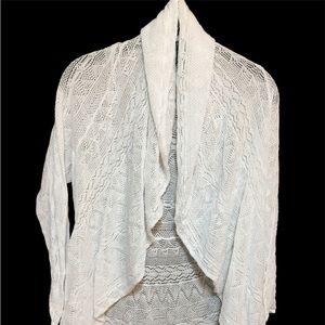 Ralph Lauren Waterfall Cardigan in White Lace Size Large